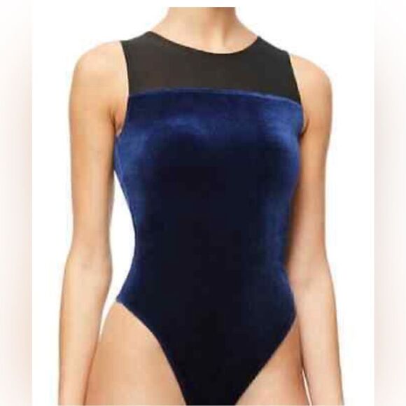 Good American The Mixed Velvet Bodysuit size 3. NWT - Picture 1 of 3